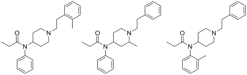Fig 1. 2-methyl fetanyl (3ways)
