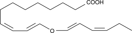 Etherolenic Acid ((9Z,11E,1'E,3'Z)-12-(1',3'-hexadenyloxy)-9,11-Dodecadienoic Acid, FA 18:4;O, CAS Number: 2247927-22-4)