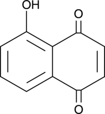 Juglone (5-Hydroxy-1,4-naphthoquinone, NSC 34266, NSC 153189, NSC 622948, CAS Number: 481-39-0)