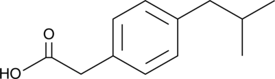 Ibufenac (Dytransin, Ibunac, 4-Isobutylphenylacetic Acid, NSC 99976, CAS Number: 1553-60-2)