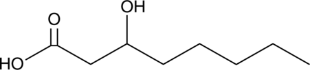 3-hydroxy Octanoic Acid (3-hydroxy Caprylic Acid, FA 8:0;O, β-hydroxy Octanoic Acid, CAS Number: 14292-27-4)