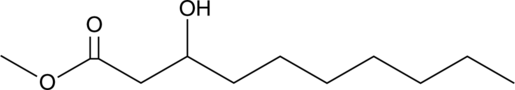 3-hydroxy Decanoic Acid methyl ester (methyl 3-hydroxy Decanoate, 3-Hydroxy C10:0 methyl ester, SFE 11:0;O, CAS Number: 62675-82-5)