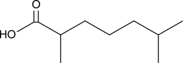DL-2,6-dimethyl Heptanoic Acid (2,6-Dimethyl C7:0 Fatty Acid, FA 9:0, CAS Number: 7494-12-4)