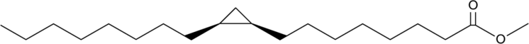cis-9,10-Methyleneoctadecanoic Acid methyl ester (Dihydrosterculic Acid methyl ester, Methyl cis-9,10-Methyleneoctadecanoate, SFE 20:1, CAS Number: 3971-54-8)