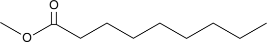 Nonanoic Acid methyl ester (C9:0 methyl ester, Methyl Nonanoate, Methyl Pelargonate, Pelargonic Acid methyl ester, SFE 10:0, CAS Number: 1731-84-6)