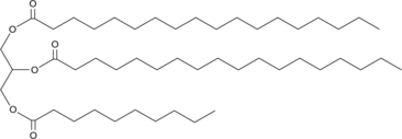 1,2-Distearoyl-3-Decanoyl-rac-glycerol (1,2-Distearate-3-Decanoate-glycerol, 1,2-Stearin-3-Decanoin, 18:0/18:0/10:0-TG, TG(18:0/18:0/10:0), CAS Number: 127931-28-6)