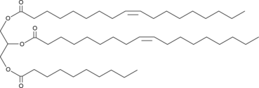 1,2-Dioleoyl-3-Decanoyl-rac-glycerol (1,2-Dioleoyl-3-Caprin, 1,2-Olein-3-Decanoin, OOC, 18:1/18:1/10:0-TG, TG(18:1/18:1/10:0), CAS Number: 88286-47-9)