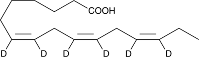 7(Z),10(Z),13(Z)-Hexadecatrienoic Acid-d6 (all-cis-7,10,13-Hexadecatrienoic Acid-d6, C16:3 n-3-d6, C16:3(7Z,10Z,13Z)-d6, FA 16:3-d6, Roughanic Acid-d6, CAS Number: 2692623-88-2)