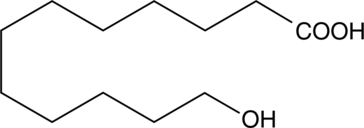 12-hydroxy Lauric Acid (ω-hydroxy Lauric Acid, FA 12:0;O, NSC 159293, NSC 664211, CAS Number: 505-95-3)