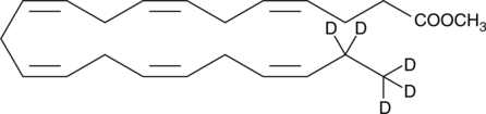 Docosahexaenoic Acid-d5 methyl ester (C22:6 (cis-4,7,10,13,16,19)-d5 methyl ester, Cervonic Acid-d5 methyl ester, DHA-d5 methyl ester, all-cis-4,7,10,13,16,19-DHA-d5 methyl ester, Methyl all-cis-4,7,10,13,16,19-Docosahexaenoate-d5, SFE 23:6-d5, CAS Number: 2687960-96-7)