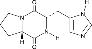 Cyclo(L-His-L-Pro) (Cyclo(His-Pro), Cyclo(histidyl-proline), Histidylproline diketopiperazine, Histidylproline dioxopiperazine, CAS Number: 53109-32-3)