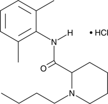 Bupivacaine (hydrochloride) (AH 2250, (±)-1-butyl-2′,6′-Pipecoloxylidide, CAS Number: 18010-40-7)