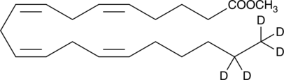 Arachidonic Acid-d5 methyl ester (Methyl Arachidonate-d5, Methyl (cis-5,8,11,14)-eicosatetraenoate-d5, C20:4 (cis-5,8,11,14)-d5-methyl ester, SFE 21:5-d5, CAS Number: 123167-39-5)