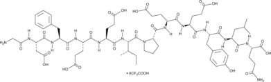 Hirudin (54-65; non-sulfated) (trifluoroacetate salt) (H-GDFEEIPEEYLQ-OH, H-Gly-Asp-Phe-Glu-Glu-Ile-Pro-Glu-Glu-Tyr-Leu-Gln-OH)