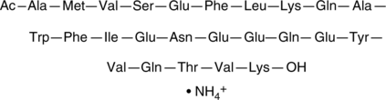 Ac2-26 (human) (ammonium salt) (Ac-AMVSEFLKQAWFIENEEQEYVQTVK-OH, Ac-ANX-A12-26, N-Acetyl-AMVSEFLKQAWFIENEEQEYVQTVK)