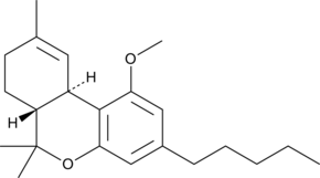 Δ9-THC methyl ether (Δ9-Tetrahydrocannabinol methyl ether, O-methyl-Δ9-THC, THCM, CAS Number: 36403-68-6)