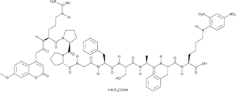 Mca-RPPGFSAFK(Dnp)-OH (trifluoroacetate salt) ((7-methoxycoumarin-4-yl)acetyl-Arg-Pro-Pro-Gly-Phe-Ser-Ala-Phe-Lys(2,4-dinitrophenyl)-OH)