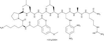 Mca-KPLGL-Dap(Dnp)-AR-NH2 (trifluoroacetate salt) (Mca-Lys-Pro-Leu-Gly-Leu-Dpa-Ala-Arg-NH2 (Dpa = N-3-(2,4-dinitrophenyl)l-α,β-diaminopropionyl), FS-6, CAS Number: 1392300-20-7)