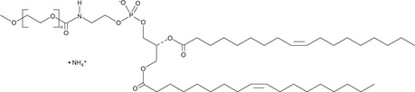 DOPE-mPEG(1000) (ammonium salt) (1,2-Di-(9Z-Octadecenoy)l-sn-glycero-3-Phosphoethanolamine-N-methoxy-Polyethylene Glycol-1000, 1,2-Dioleoyl Phosphatidylethanolamine-N-mPEG(1000), 1,2-Dioleoyl-sn-glycero-3-Phosphoethanolamine-N-methoxy-Polyethylene Glycol-1000, 1,2-DOPE-mPEG(1000), PE(18:1/18:1)-mPEG(1000), PE(18:1(9Z)/18:1(9Z))-mPEG(1000), PtdEtn-(1,2-dioleoyl)-N-mPEG(1000), CAS Number: 474922-90-2)