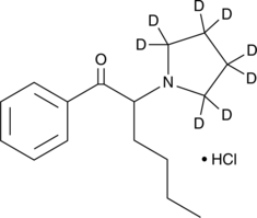 α-Pyrrolidinohexanophenone-d8 (hydrochloride) (2-(1-pyrrolidinyl)-Hexanophenone-d8, α-PHP-d8, α-Pyrrolidinohexiophenone-d8)