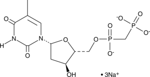 Thymidine-5'-O-(α,β-methylene)diphosphate (sodium salt) (α,β-Methylenethymidine diphosphate, α,β-MTDP, Thymidine-5'-O-methylenediphosphate, TMP-CP, CAS Number: 71370-60-0)