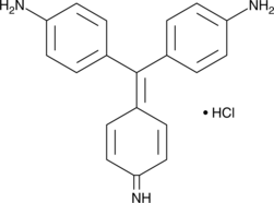 Pararosaniline (hydrochloride) (C.I. 42500, C.I. Basic Red, NSC 10460, Parafuschine, CAS Number: 569-61-9)