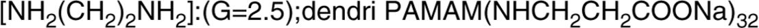 PAMAM Dendrimer G2.5 Carboxylate (sodium salt) (water solution) (PAMAM G2.5 Carboxylate, Polyamidoamine Dendrimer G2.5 Carboxylate, CAS Number: 202009-65-2)