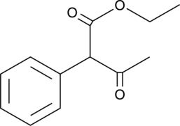 Ethyl 2-phenylacetoacetate (EAPA, Ethyl α-acetylbenzeneacetate, Ethyl α-acetylphenylacetate, Ethyl α-phenylacetoacetate, Ethyl 3-oxo-2-phenylbutanoate, Ethyl 3-oxo-2-phenylbutyrate, NSC 6389, CAS Number: 5413-05-8)