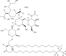 C18 Ganglioside GM2-d7 (d18:1/18:0-d7) (ammonium salt, synthetic) (C18 GM2-d7, Monosialoganglioside GM2-d7, N-omega-CD7-Octadecanoyl monosialoganglioside GM2, N-Stearoyl Monosialoganglioside GM2-d7)