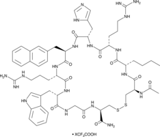 HS-024 (trifluoroacetate salt) (Ac-Cys-Nle-Arg-His-D-Nal-Arg-Trp-Gly-Cys-NH2, cyclic [AcCys3,Nle4,Arg5,D-Nal7,Cys-NH211]α-MSH-(3–11))