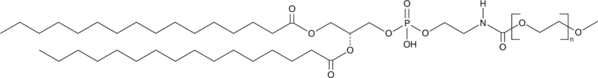 DPPE-mPEG(2000) (1,2-Dipalmitoyl Phosphatidylethanolamine-N-mPEG(2000), 1,2-Dipalmitoyl-sn-glycero-3-Phosphoethanolamine-N-methoxy-Polyethylene Glycol-2000, 1,2-Dihexadecanoyl-sn-glycero-3-Phosphoethanolamine-N-mPEG(2000), 1,2-DPPE-MPEG(2000), PE(16:0/16:0)-mPEG(2000), PtdEtn-(1,2-Dipalmitoyl)-N-mPEG(2000))