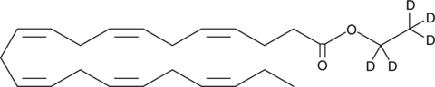 Docosahexaenoic Acid ethyl ester-d5 (DHA ethyl ester-d5, Cervonic Acid ethyl ester-d5, 4,7,10,13,16,19-Docosahexaenoic Acid ethyl ester-d5, C22:6 n-3 ethyl ester-d5, C22:6(4Z,7Z,10Z,13Z,16Z,19Z) ethyl ester-d5, SFE 24:6-d5, CAS Number: 2692624-15-8)
